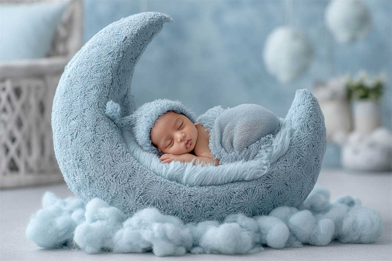 Newborn posed safely in warm neutral tones, Melbourne newborn & baby studio