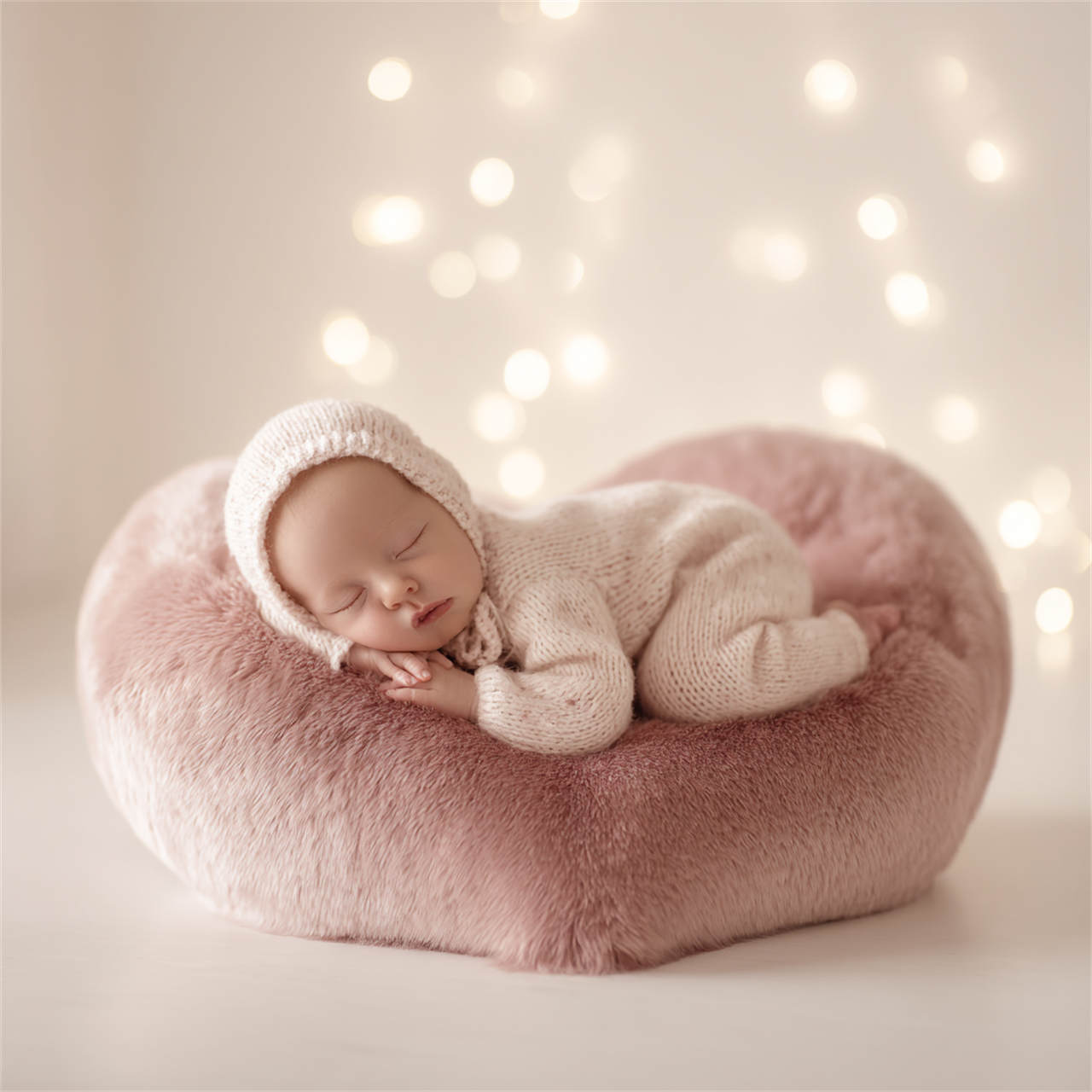 Newborn baby on a fine-art studio setup, Melbourne newborn photography