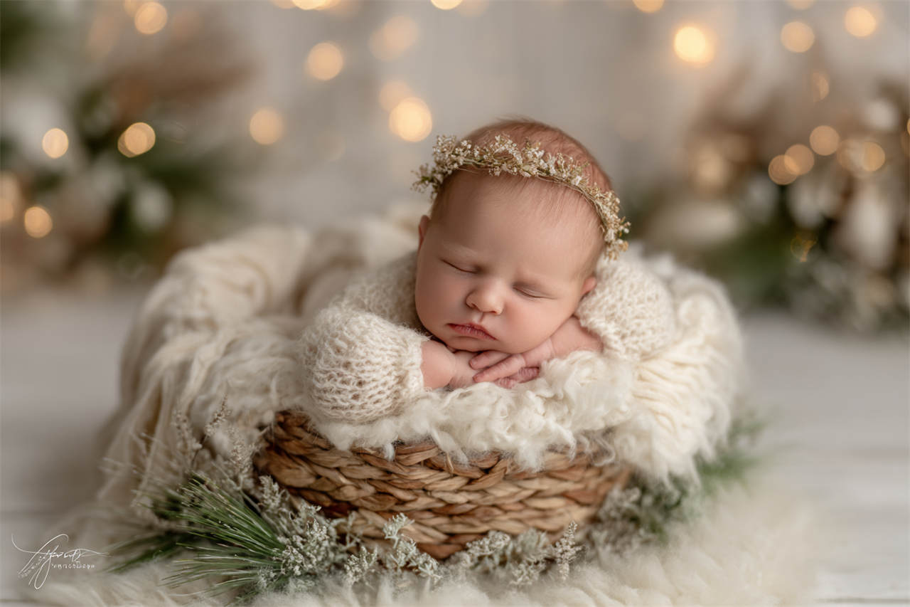 Serene sleeping newborn portrait, Melbourne newborn & baby studio