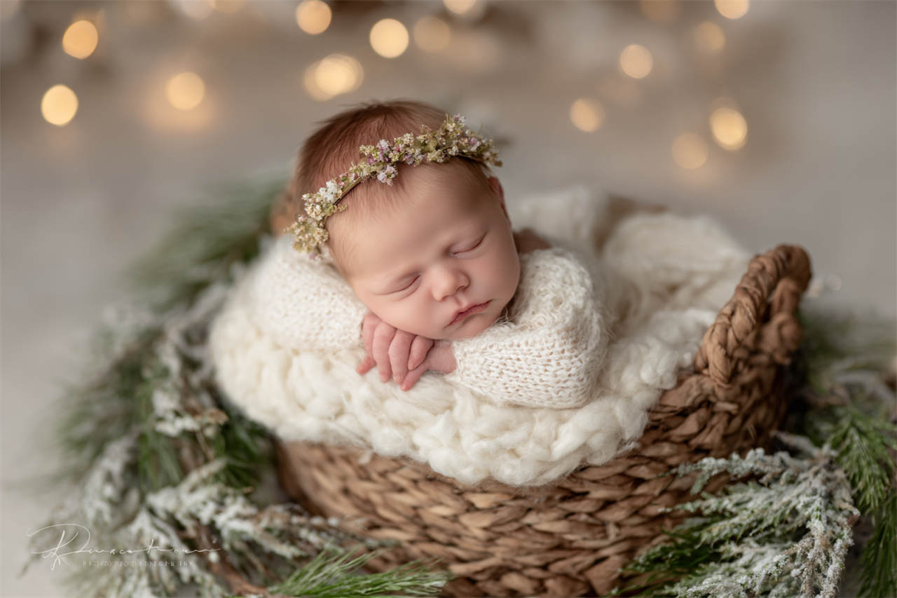 Gently posed newborn on a textured backdrop, Melbourne newborn photography