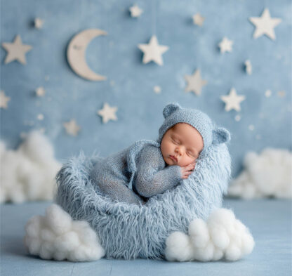 Newborn baby on a fine-art studio setup, Melbourne newborn photography