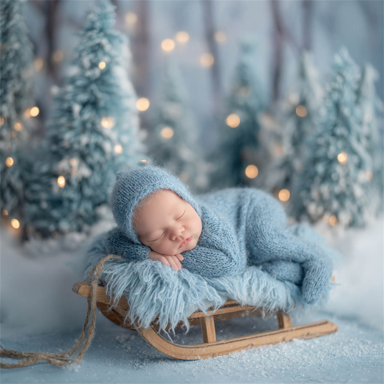Swaddled newborn during a gentle studio session, Melbourne newborn and maternity photography