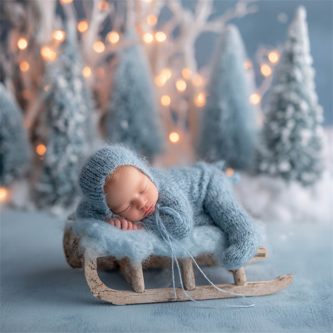 Newborn baby resting on a hand-painted backdrop, Melbourne newborn photography