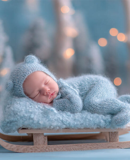 Newborn with soft pastel props and blankets, Melbourne newborn and maternity photography
