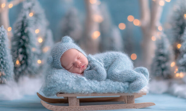 Newborn with soft pastel props and blankets, Melbourne newborn and maternity photography