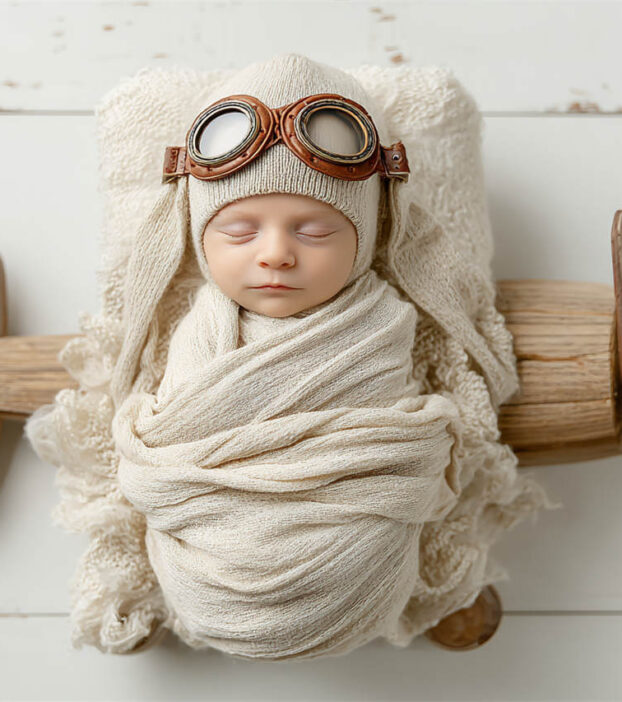 Gently posed newborn on a textured backdrop, Melbourne newborn & baby studio