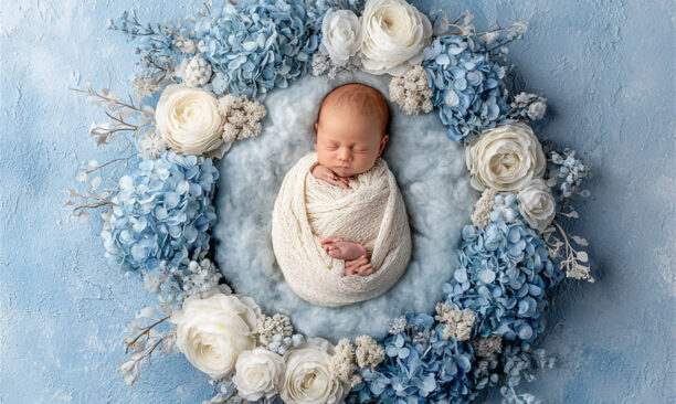 Newborn posed safely in warm neutral tones, Melbourne newborn and maternity photography
