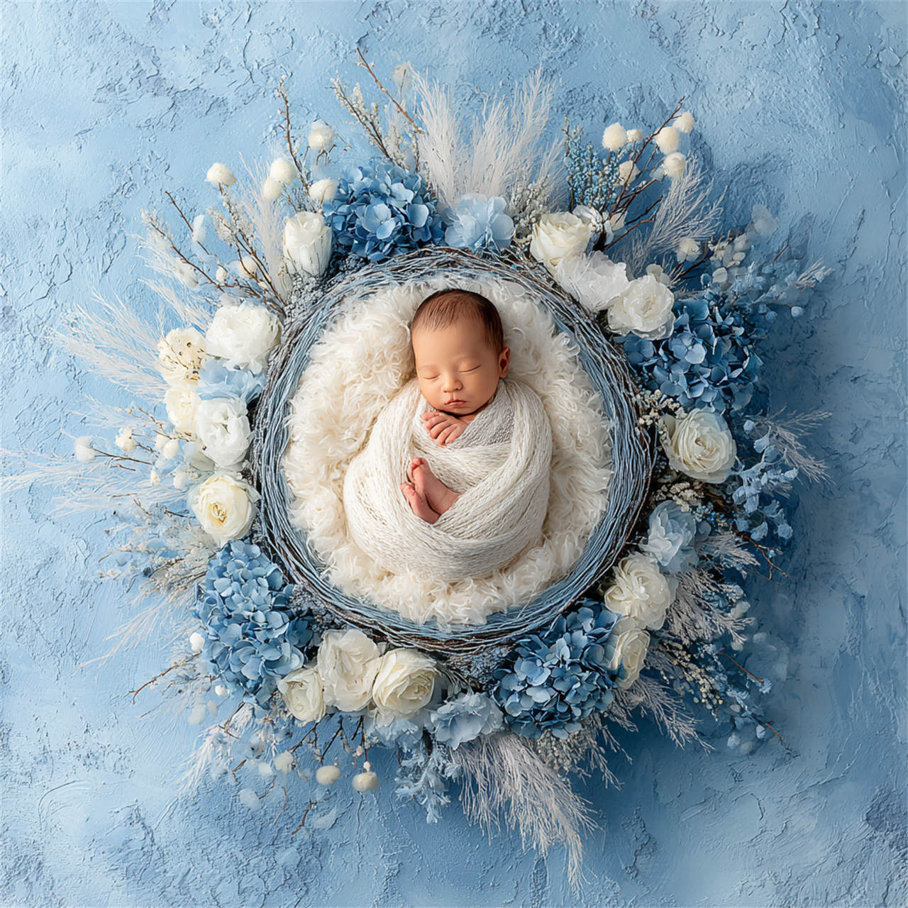 Gently posed newborn on a textured backdrop, Melbourne newborn photography