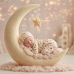 Serene sleeping newborn portrait, Melbourne newborn photography