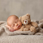 Newborn baby on a fine-art studio setup, Melbourne newborn and maternity photography