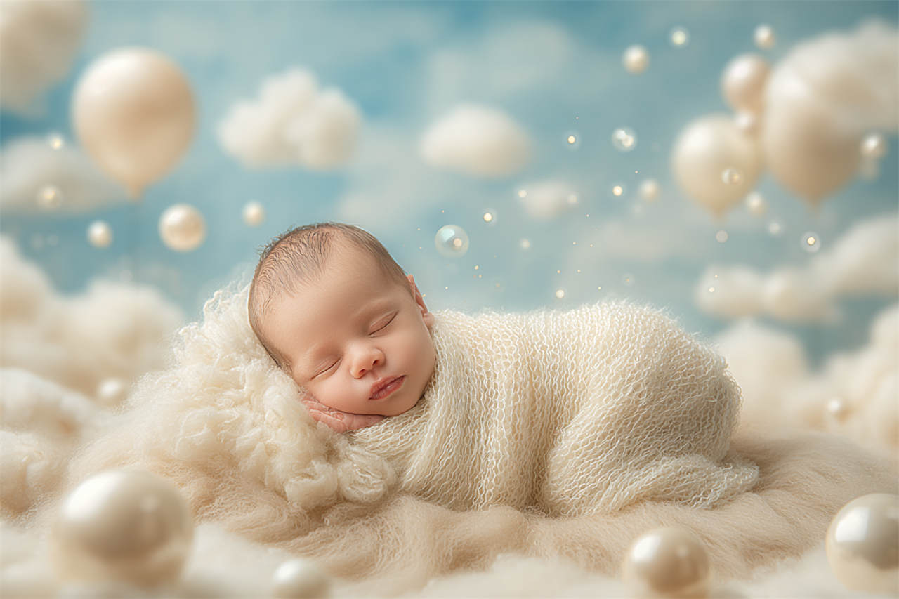 Newborn posed safely in warm neutral tones, Melbourne newborn photography