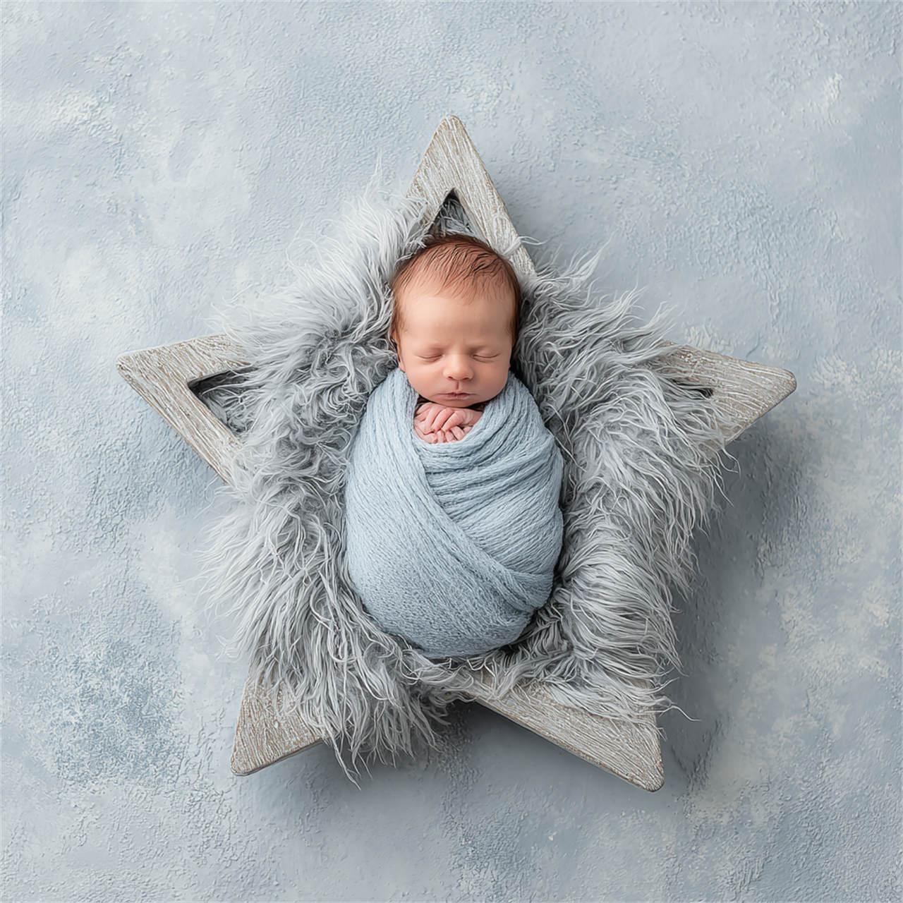 Newborn with soft pastel props and blankets, Melbourne newborn & baby studio