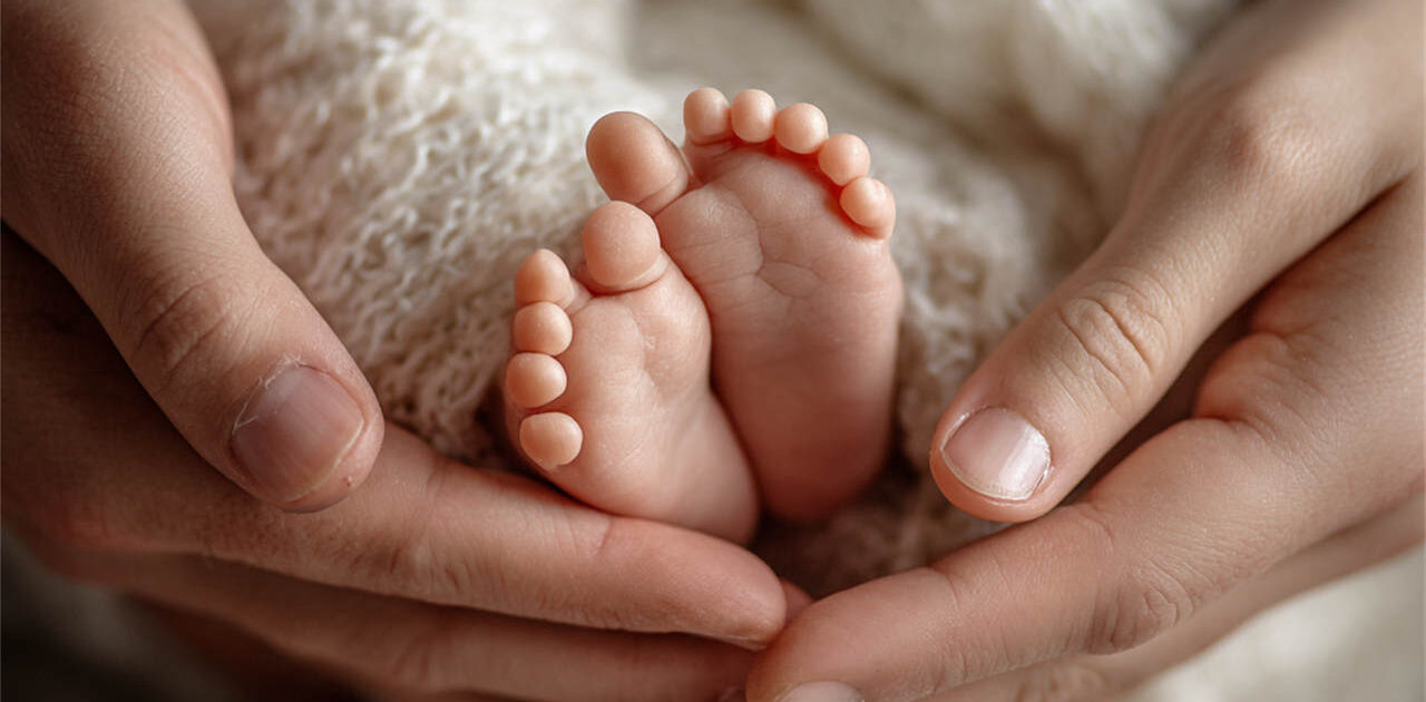 Swaddled newborn during a gentle studio session, newborn photography Melbourne