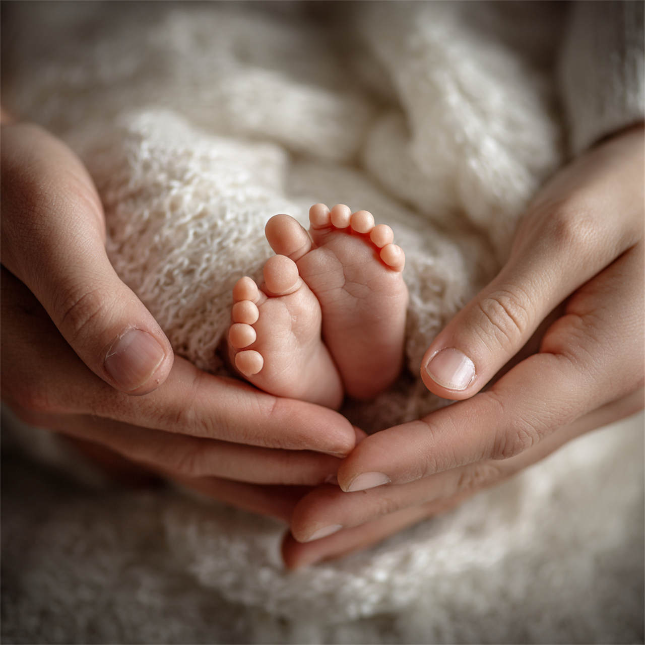 Swaddled newborn during a gentle studio session, newborn photography Melbourne