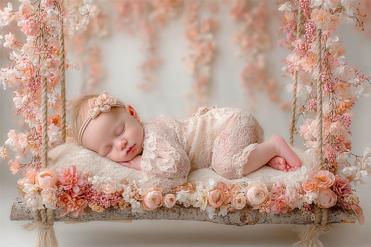 Serene sleeping newborn portrait, Melbourne newborn & baby studio