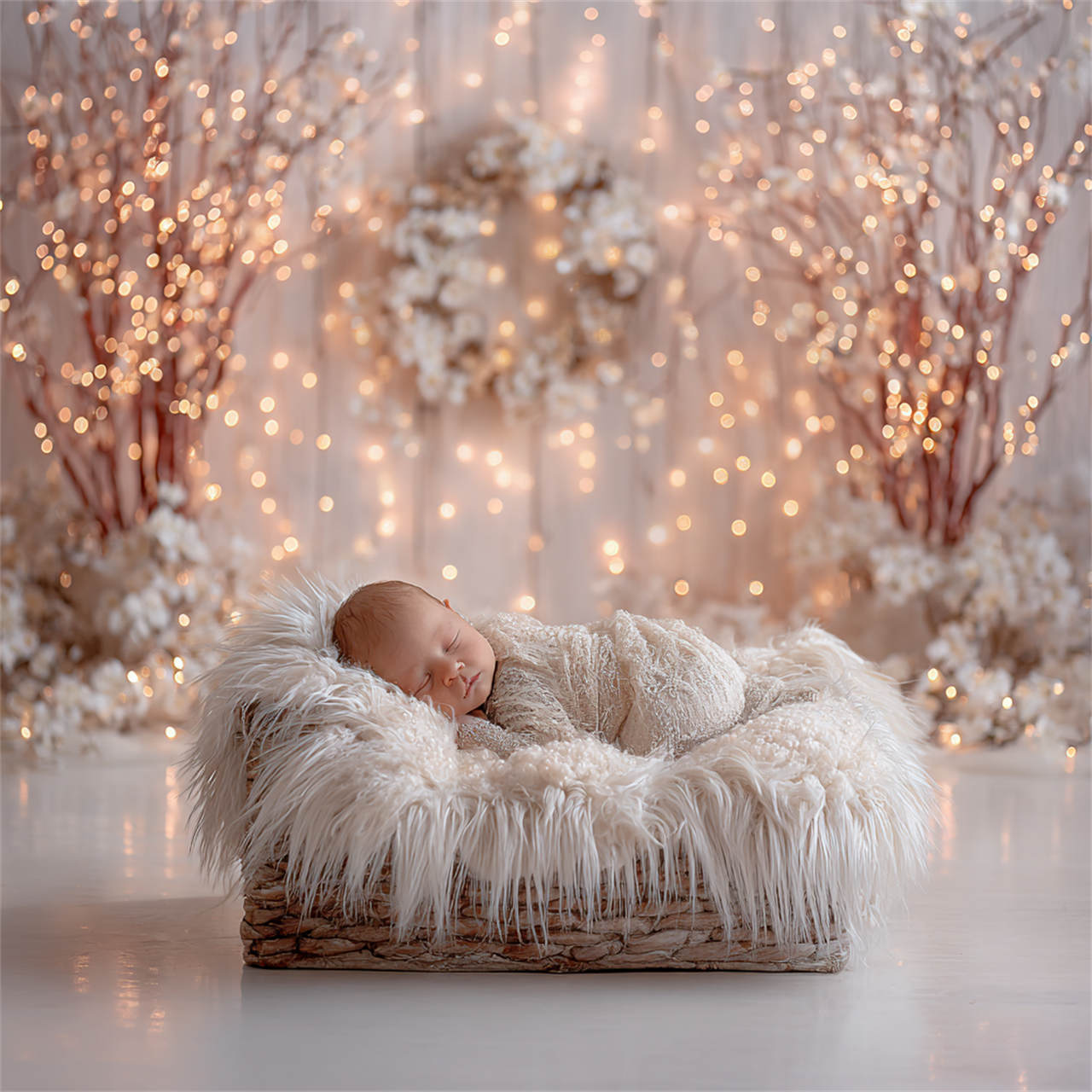 Newborn with soft pastel props and blankets, Melbourne newborn photography