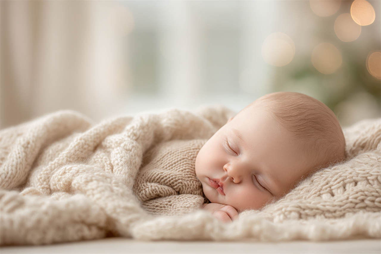 Newborn baby posed in a cosy floral nest, newborn photography Melbourne