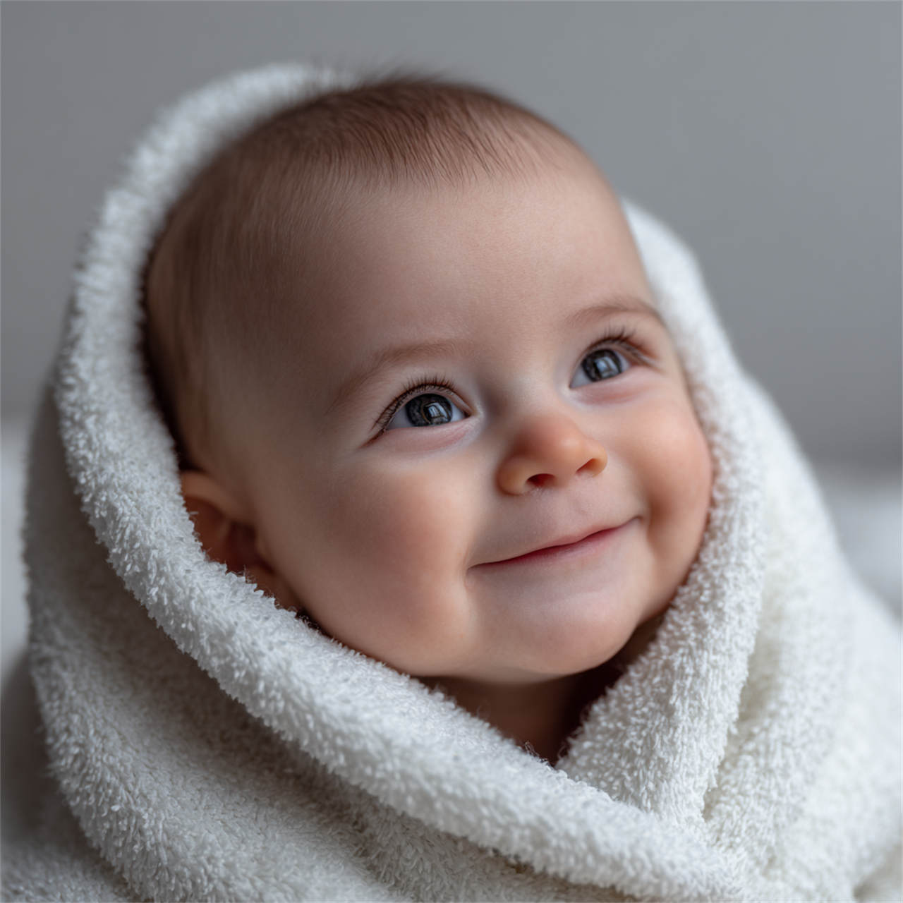 Swaddled newborn during a gentle studio session, Melbourne newborn & baby studio